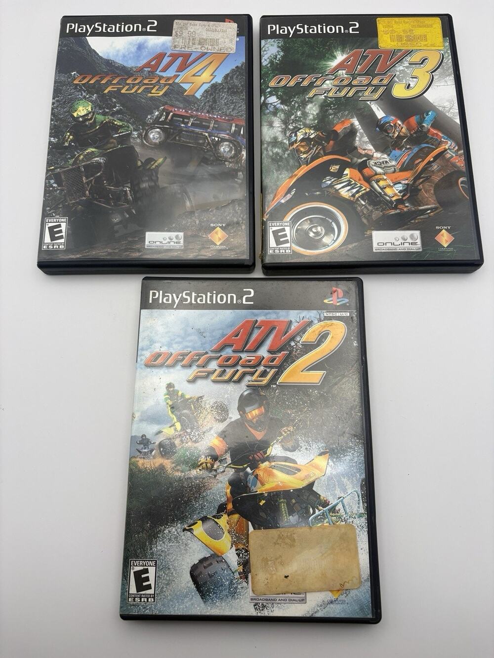 Sony PlayStation 2 PS2 ATV OFFROAD FURY 2, 3, 4 Games Bundle Lot Complete CIB